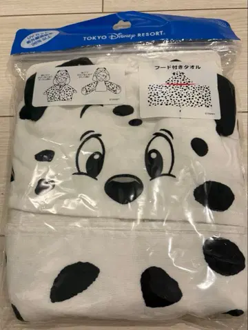 도쿄 디즈니 리조트 달마시안 후드 부착 타월