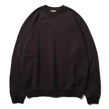 [ 컨디션 최상 ] AURALEE 래글런 슬리브 맨투맨 브라운 사이즈 3