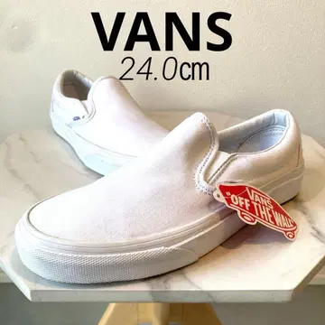 새상품 Vans 반스 슬립온 화이트 스니커즈 24.0 사이즈