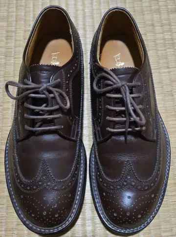 REGAL 다크 브라운 윙 칩 드레스 신발