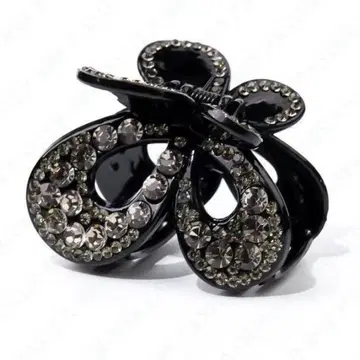 버터플라이형 스톤 부착 헤어 클립