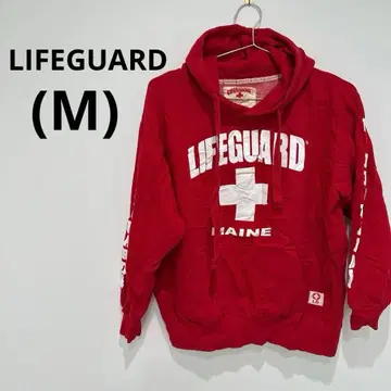 해외 구제 의류 LIFEGUARD (라이프 가드) 레드 후드티 [M]