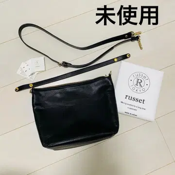 러셋 russet 2way 소프트 가죽 심플 숄더백 블랙