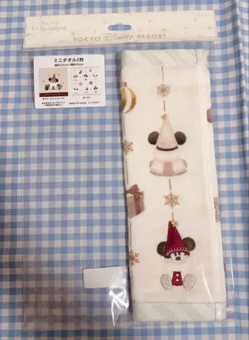도쿄 디즈니 리조트 TDR 릴린린 2025 미니 타월 크리스마스