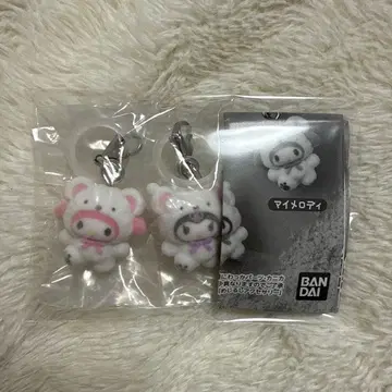 산리오 메지루시 액세서리 포근포근 스노우 마이멜로디 쿠로미 세트