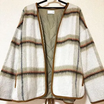 체크 가운 자켓/KBF