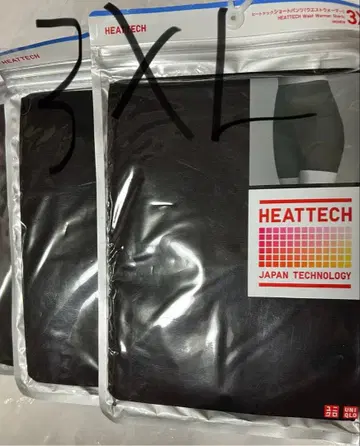 유니클로 히트텍 허리 웜 숏팬츠 블랙 3XL 2개 세트