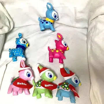 쁘띠 바비에 Babie 밤비 볼체인 마스코트 6개 묶음 판매