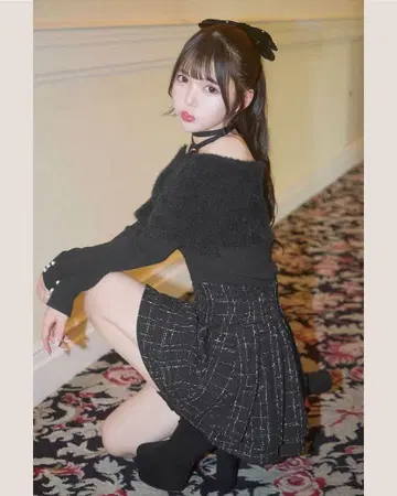 미셸 마카롱 슬림 레그가 되는 트위드 스커트 S 사이즈