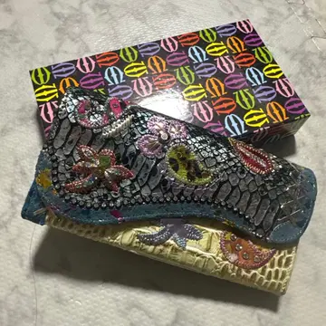 미켈란젤로 장지갑 아비스테 비쥬 스톤 올 패턴 멀티 컬러 지갑