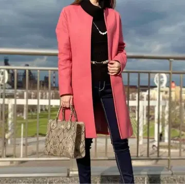 사리아 코트 핑크 M 사이즈