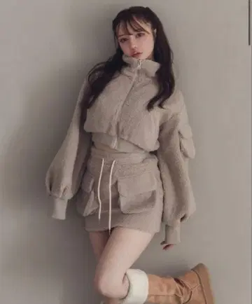 andmary Miffy boa jacket & skirt