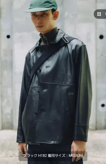 JOURNAL STANDARD 시어링 레더 카 코트 가죽 자켓