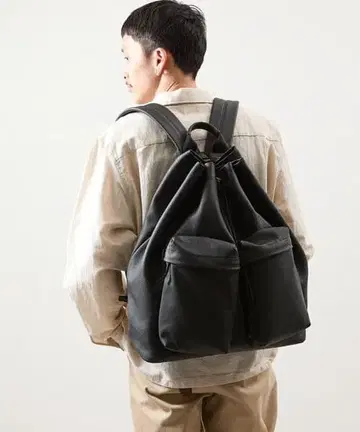 SLOW 드로우 스트링 데이팩 천연 가죽 정가 80300엔