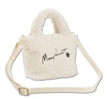 MARY QUANT 보아 사인 자수 2WAY 미니 토트 숄더 퍼 백