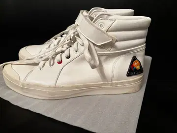 우주형제 콜라보, 화이트 하이컷 스니커즈 26cm