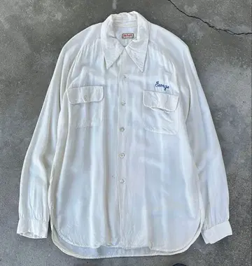 1940's McGREGOR 레이온 개버딘 L/S 셔츠