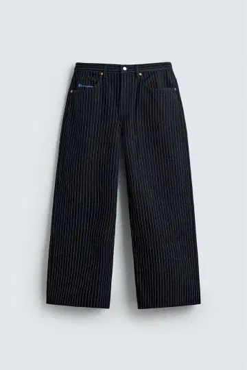 [ 완판템 ] CHAMPION ZARA 스트라이프 배기 핏 청바지