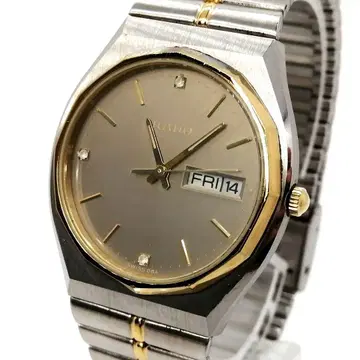 작동 RADO 남성용 손목시계 3P 다이아 콤비 데이데이트 정품 벨트