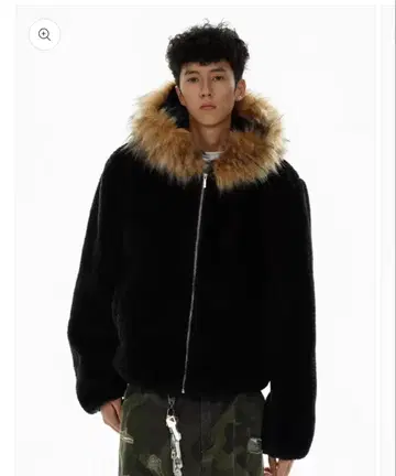 후드 부착 퍼 부착 자켓