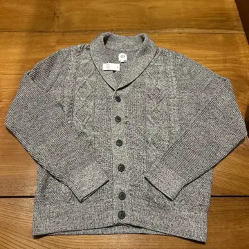 미사용 새상품 택 포함 GAP 케이블 니트 가디건 L 그레이 캐주얼
