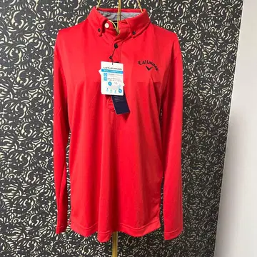 Callaway 빨간색 긴팔 피케 셔츠 M 사이즈