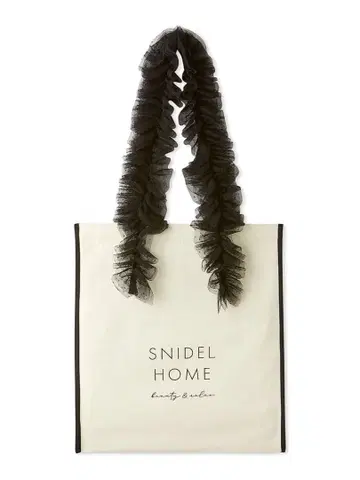 SNIDEL HOME 튤 캔버스 백 블랙