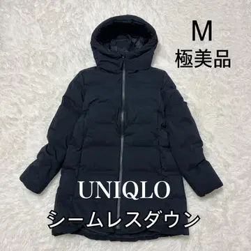 컨디션 최상 유니클로 심리스 다운 자켓 네이비 M 사이즈 813