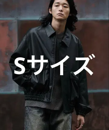 [ WYM ] 인조 가죽 블루종 S 사이즈 블랙