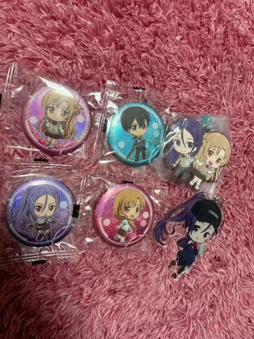 소드 아트 온라인 캔뱃지 키링 세트