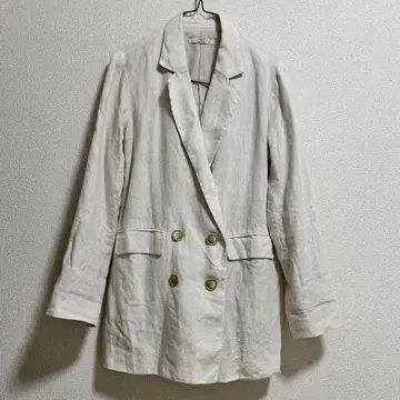 Ungrid 린넨 혼방 루즈 더블 테일러드 자켓 M