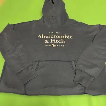 Abercrombie & Fitch 후드 부착 후드티 네이비 핑크