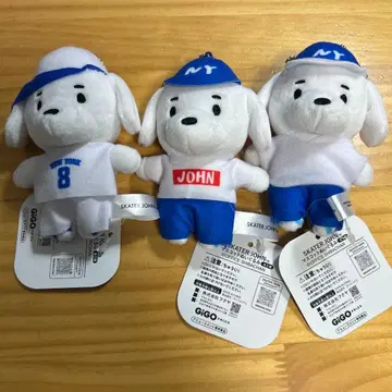 미사용 새상품 스케이터 쟝 마스코트 봉제 인형 3종 세트