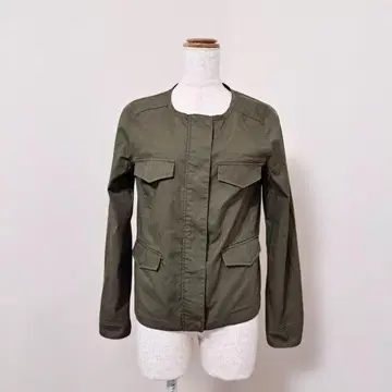 Tines 노카라 자켓 밀리터리풍 카키 ( M )