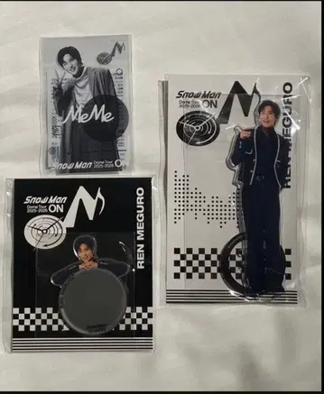 SnowMan ON 라이브 굿즈 메구로 렌 아크릴 스탠드 3점 세트