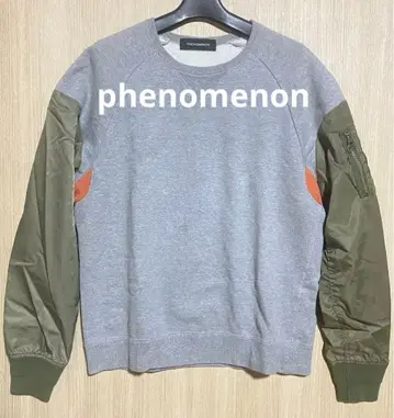 PHENOMENON 그레이 올리브 맨투맨 트레이닝복