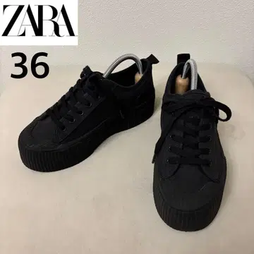 [ 새상품급 ] ZARA 36 플랫폼 통굽 스니커즈 블랙