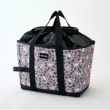 헬로키티 레오파드 무늬 보냉 기능 쇼핑백