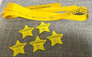 TXT 별 5개 금색 테이프 act tomorrow 낙하부 일본