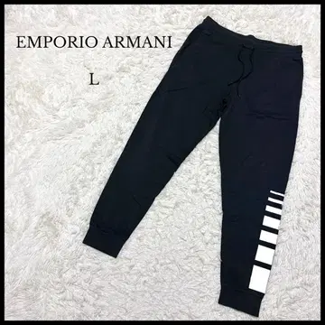 [ EMPORIO ARMANI ] 엠포리오 아르마니 조거 팬츠 L 블랙