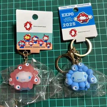 오사카 만박 산리오 변신 키링 클리어 최애 컬러 시나모롤