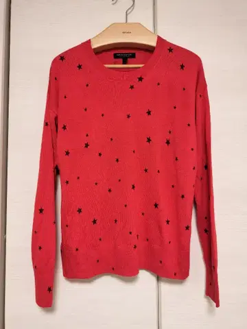 새상품급 별 패턴 긴팔 니트 바나나리퍼블릭 M L 실크 캐시미어