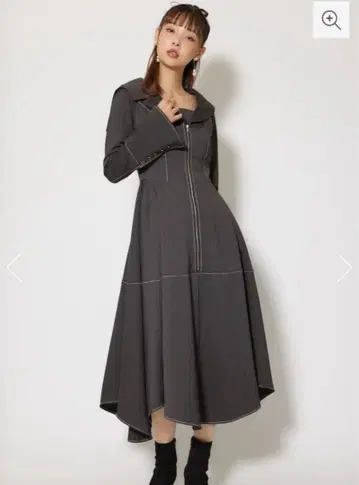 리엔다 세일러 틸 플레어 원피스