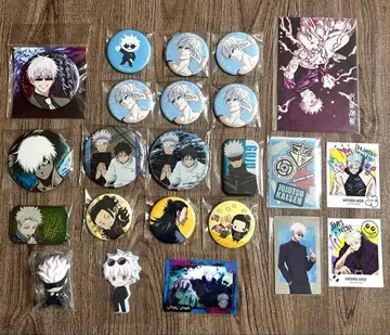 주술회전 묶음 판매 캔뱃지 아크릴 스탠드 종이류 외 세트