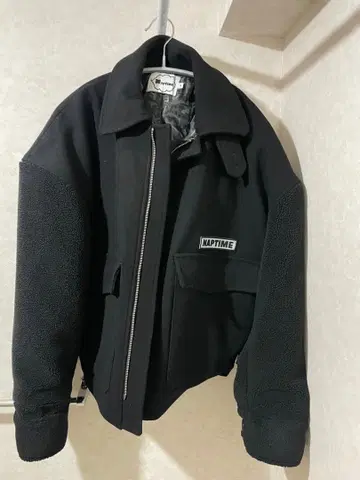 Naptime 소매 보아 Jacket Black