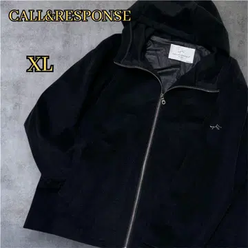 새상품급 CALL&RESPONSE 스트레치 후드 블루종 블랙 후드티