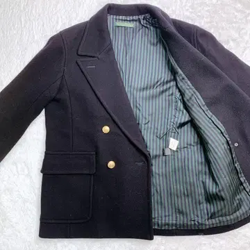 NEWYORKER 테일러드 자켓 네이비 더블 골드 버튼 울