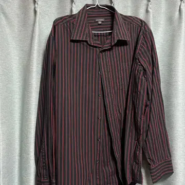 긴팔 셔츠 블랙 빨간색