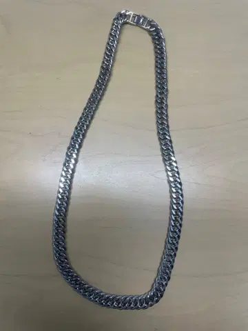 실버 스테인리스 체인 목걸이 약 60cm