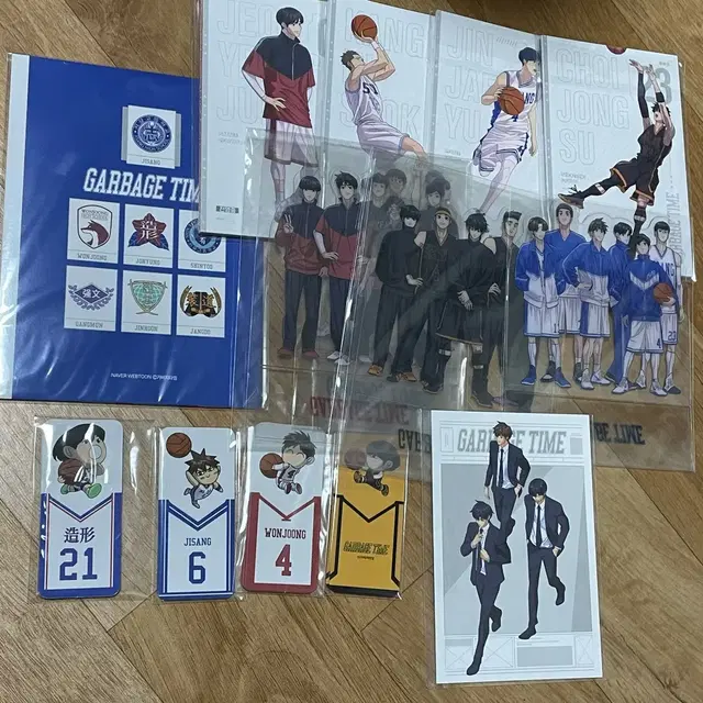 가비지타임 굿즈 펀딩북 구성품 아크릴 스탠드 키링 엽서